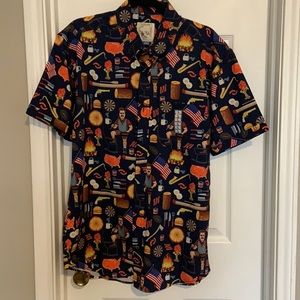 Ron Swanson Short Sleeve Button Up